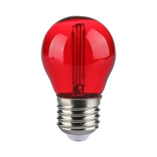 Żarówka LED V-TAC 2W filament E27 kulka G45 kolor VT-2132 Kolor Czerwony 60lm