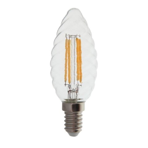 Żarówka LED V-TAC 4W filament E14 twist świeca ściemnialna VT-1985D 3000K 400lm