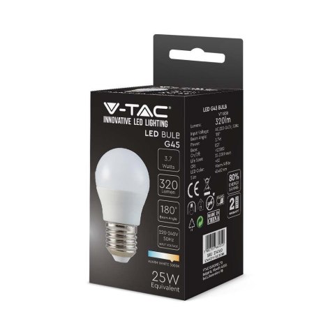 Żarówka LED V-TAC 4W filament E27 G45 P45 kulka VT-1980 3000K 400lm