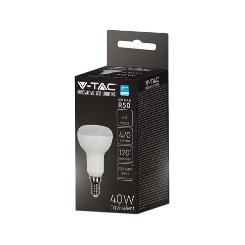 Żarówka LED V-TAC SAMSUNG CHIP 4,8W E14 R50 VT-250 3000K 470lm 5 lat gwarancji