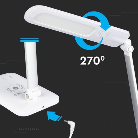 Lampka biurkowa V-TAC 7W 3w1 indukcja zmiana barwy biała VT-1027 2700K-6500K 400lm