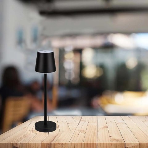 Lampka stołowa nocna V-TAC 3W LED 39cm ładowanie ściemnianie czarna VT-7703 4000K 70lm