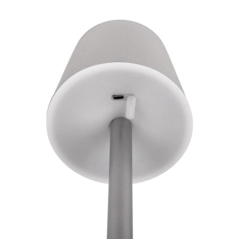 Lampka stołowa nocna V-TAC 3W LED 39cm ładowanie ściemnianie szara VT-7703 3000K 70lm