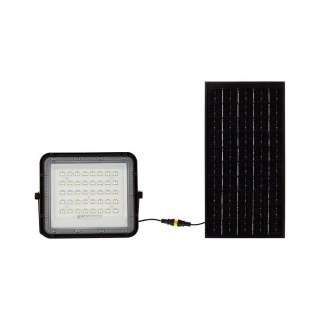 Naświetlacz LED solarny V-TAC 10W pilot auto timer IP65 czarny VT-80W 4000K 800lm