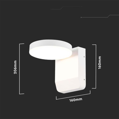 Naświetlacz elewacyjny V-TAC 17W LED okrągła biała IP65 VT-11020 3000K 2520lm