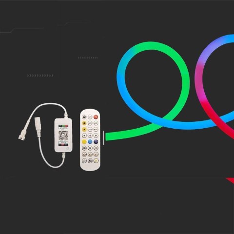 Neon flex LED V-TAC 24V 5mb 12W/m magic color pilot sterownik VT-561 RGB