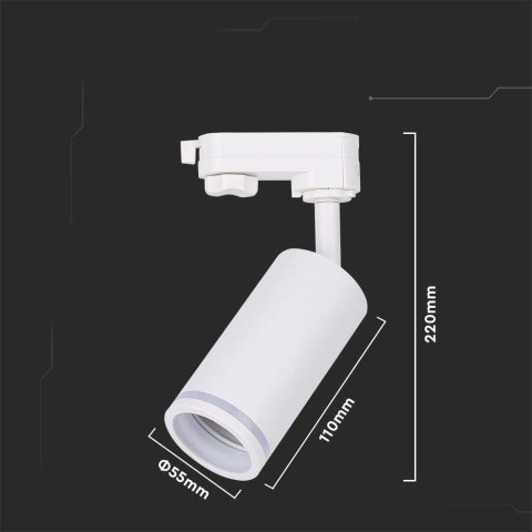 Oprawa GU10 V-TAC szynoprzewód 3F biała VT-11016-W