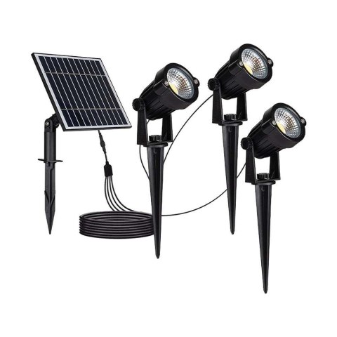 Oprawa gruntowa ogrodowa wbijana LED V-TAC solarna zestaw 3x1.2W IP65 VT-11032 3000K 50lm 3 lata gwarancji