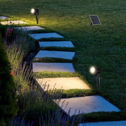 Oprawa gruntowa ogrodowa wbijana LED V-TAC solarna zestaw 3x1.2W IP65 VT-11032 3000K 50lm 3 lata gwarancji