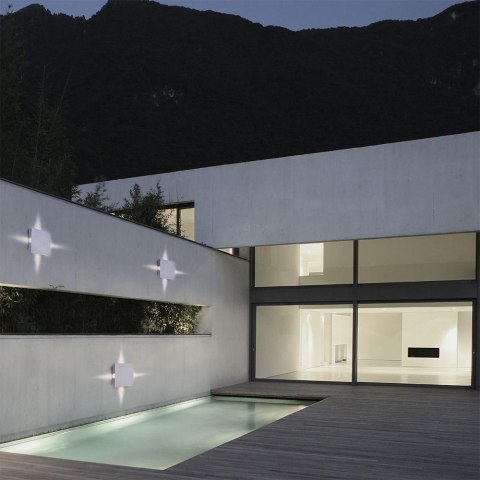 Oprawa ścienna V-TAC 4W LED IP65 biały kwadrat VT-704 4000K 428lm