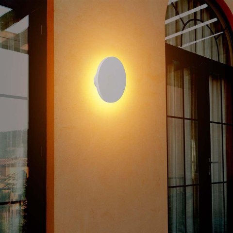 Oprawa ścienna kinkiet 12W V-TAC biały okrągły IP65 VT-8612W-RD 4000K 1400lm