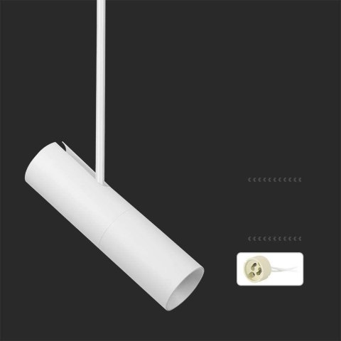 Oprawa sufitowa V-TAC GU10 regulowana 830-1170mm biała VT-7900 3 lata gwarancji