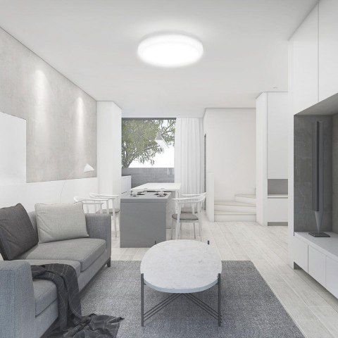 Oprawa sufitowa plafoniera V-TAC 30W LED okrągły IP44 czujnik ruchu mikrofalowy 42cm biały VT-8630S-W-RD 4000K 3000lm