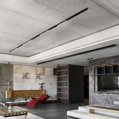 Oprawa szynoprzewód smart 48V V-TAC 14W LED CCT 30st smart WI-FI tracklight czarna VT-3614 2700K-6400K 1300lm 3 lata gwarancji