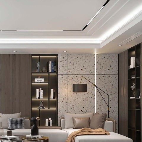 Oprawa szynoprzewód smart 48V V-TAC 20W LED CCT 90st smart WI-FI tracklight czarna VT-3620 2700K-6400K 2100lm 3 lata gwarancji