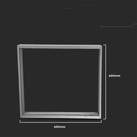 Ramka natynkowa do paneli backlight LED 600x600x43mm V-TAC