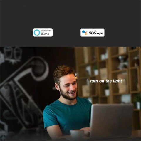 Żarówka LED smart WI-FI V-TAC 4.8W E14 świeca tuya Alexa Google Home VT-5114-N RGB+2700K-6400K 450lm