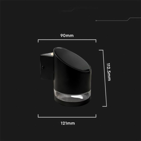 Kinkiet ogrodowy ścienny solarny V-TAC 1W LED czarny IP54 VT-1138 3000K 70lm 3 lata gwarancji