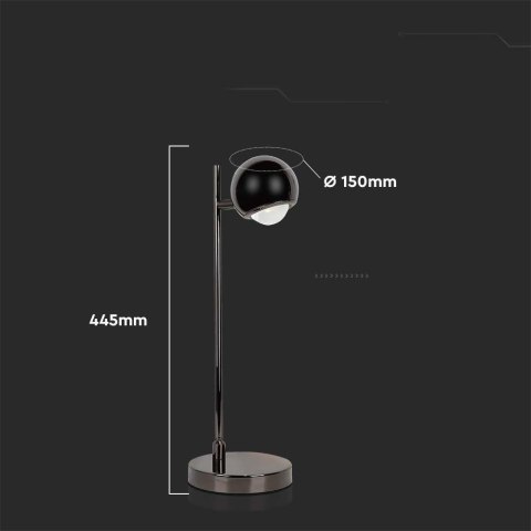 Lampka biurkowa nocna V-TAC 6W LED 45cm czarna VT-7506 3000K 500lm