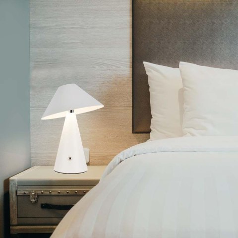 Lampka stołowa nocna V-TAC 3W LED 24cm ładowanie USB ściemnianie biała VT-1051 3000K-6000K 200lm