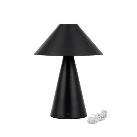 Lampka stołowa nocna V-TAC 3W LED 24cm ładowanie USB ściemnianie czarna VT-1051 3000K-6000K 200lm