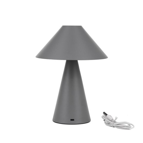 Lampka stołowa nocna V-TAC 3W LED 24cm ładowanie USB ściemnianie szara VT-1051 3000K-6000K 200lm