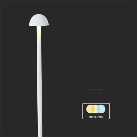 Lampka stołowa nocna V-TAC 3W LED 29cm ładowanie USB ściemnianie biała VT-1073 3000K-6000K 130lm