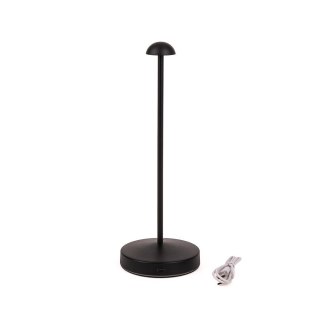 Lampka stołowa nocna V-TAC 3W LED 29cm ładowanie USB ściemnianie czarna VT-1073 3000K-6000K 130lm
