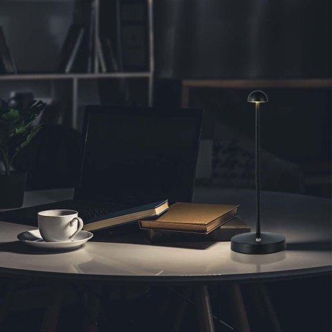 Lampka stołowa nocna V-TAC 3W LED 29cm ładowanie USB ściemnianie czarna VT-1073 3000K-6000K 130lm