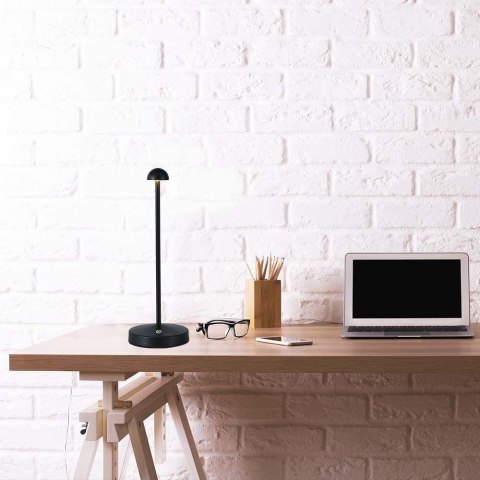 Lampka stołowa nocna V-TAC 3W LED 29cm ładowanie USB ściemnianie czarna VT-1073 3000K-6000K 130lm