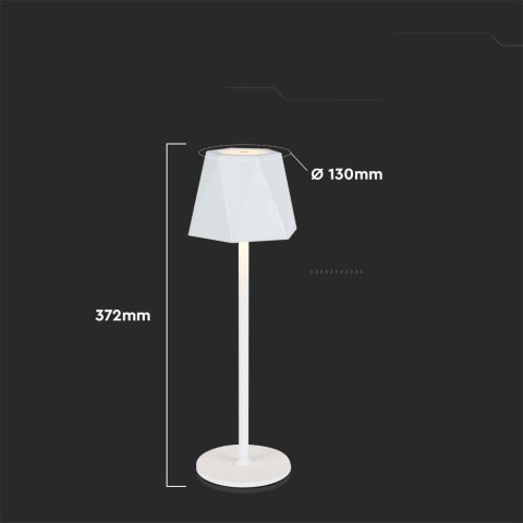 Lampka stołowa nocna V-TAC 4W LED 37cm ładowanie USB ściemnianie biała VT-1034 3000K-6000k 150lm