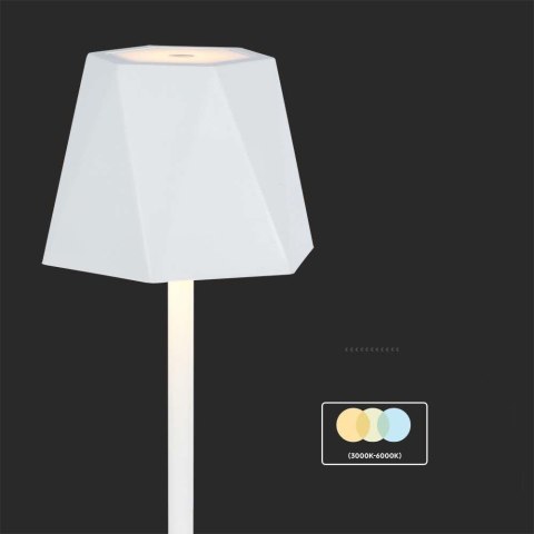 Lampka stołowa nocna V-TAC 4W LED 37cm ładowanie USB ściemnianie biała VT-1034 3000K-6000k 150lm