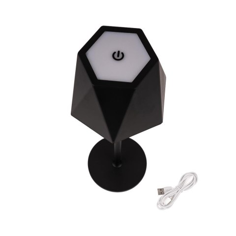 Lampka stołowa nocna V-TAC 4W LED 37cm ładowanie USB ściemnianie czarna VT-1034 3000K-6000K 150lm