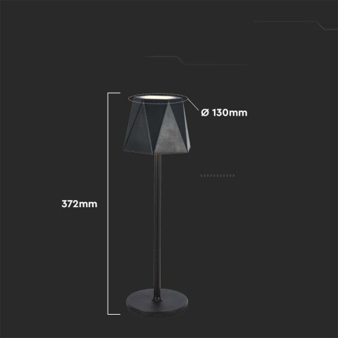 Lampka stołowa nocna V-TAC 4W LED 37cm ładowanie USB ściemnianie czarna VT-1034 3000K-6000K 150lm