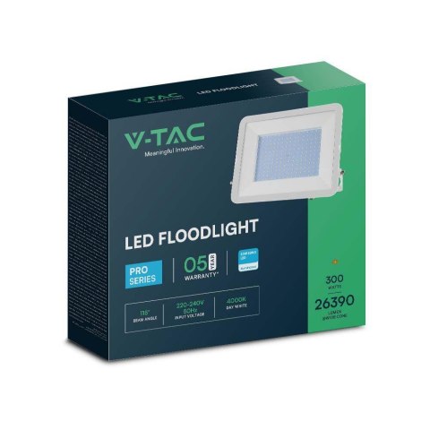 Naświetlacz LED V-TAC 300W SAMSUNG CHIP PRO-S biały VT-44300 4000K 26390lm 5 lat gwarancji