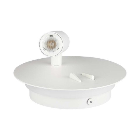 Oprawa LED V-TAC 3W+6W kinkiet hotel łóżko włącznik biały VT-2963 3000K 680lm 3 lata gwarancji