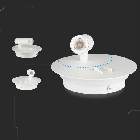 Oprawa LED V-TAC 3W+6W kinkiet hotel łóżko włącznik biały VT-2963 3000K 680lm 3 lata gwarancji