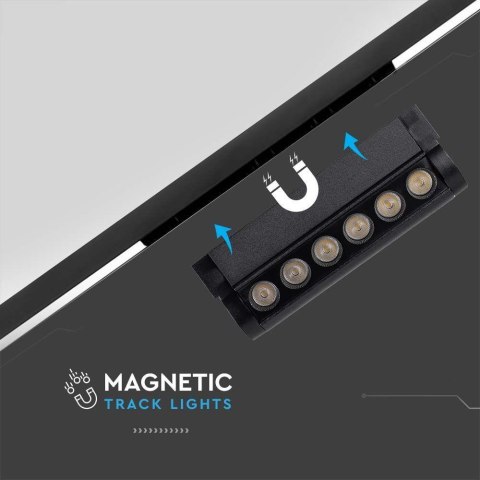Oprawa projektor szynoprzewód magnetyczny 48V V-TAC 5W LED 34st VT-4205 3000K 600lm 3 lata gwarancji