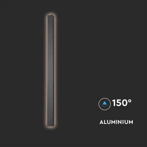 Oprawa ścienna elewacyjna LED linia V-TAC 16W IP65 antracyt 100cm VT-1176 4000K 2250lm
