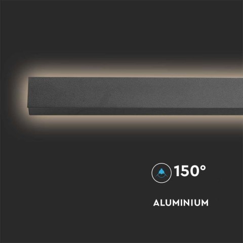 Oprawa ścienna elewacyjna LED linia V-TAC 23W IP65 antracyt 140cm VT-1178 4000K 3150lm