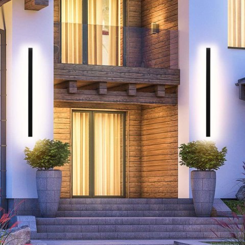 Oprawa ścienna elewacyjna LED linia V-TAC 23W IP65 czarna 140cm VT-1178 4000K 3150lm