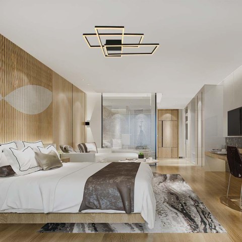 Oprawa sufitowa V-TAC 47W LED czarna VT-7926 3000K 5010lm