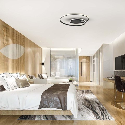 Oprawa sufitowa V-TAC 48W LED ściemnialna czarna VT-7911 3000K 5150lm