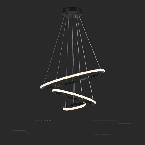 Oprawa zwieszana V-TAC 32W LED czarna VT-7816 3000K 3880lm