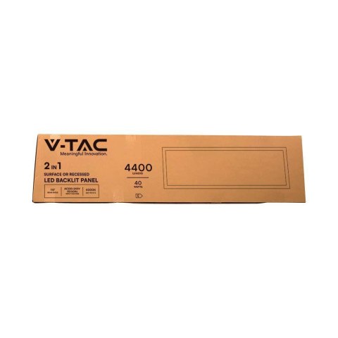 Panel LED V-TAC 40W 120x30 3w1 natynkowy/podtynkowy VT-6147 6500K 4400lm