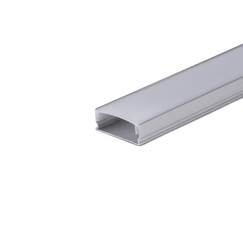 Profil do LED zestaw, ALU anodowany cienkościenny V-TAC 2mb klosz mleczny 17,4x7mm VT-8113