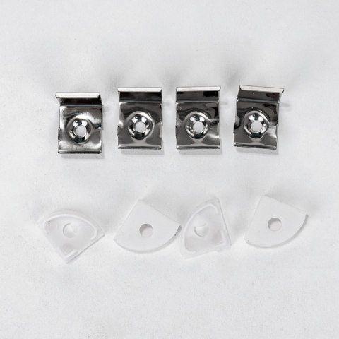 Profil do LED zestaw, ALU anodowany kątowy cienkościenny V-TAC 2mb klosz mleczny 15,8x15,8mm VT-8109