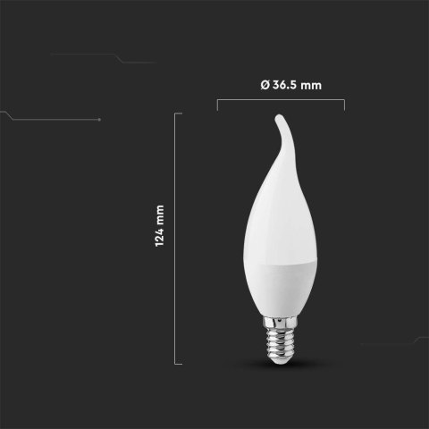 Żarówka LED V-TAC 3,7W E14 świeca płomyk VT-1818TP 3000K 320lm