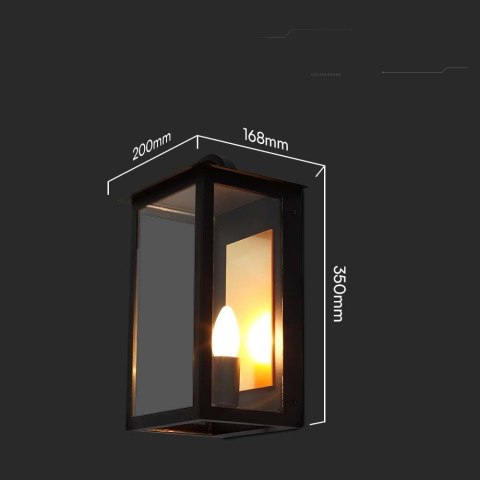 Kinkiet ścienny V-TAC E14 czarny klasyczny loft IP65 VT-1190