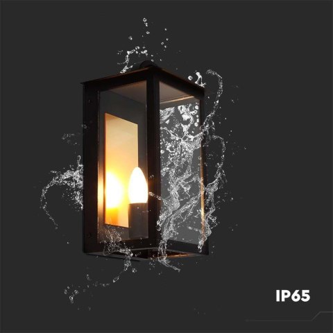 Kinkiet ścienny V-TAC E14 czarny klasyczny loft IP65 VT-1190